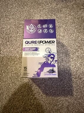 Qure Power Deep Sleep Alkaline Hydration Drink Mix - Lavender Berry (Purple)